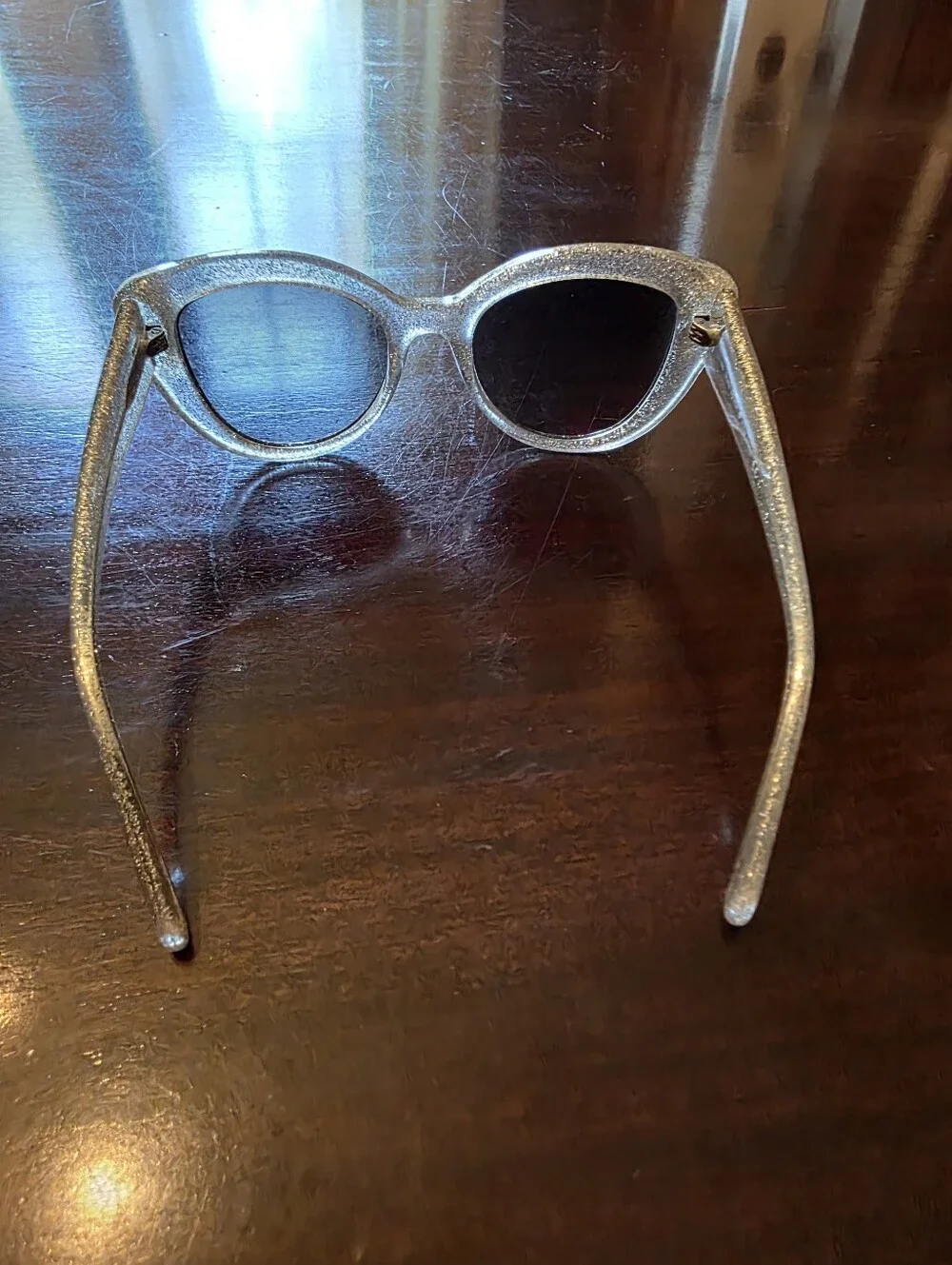 Kate Spade Gold Glitter Cat Eye Sunglasses With Case